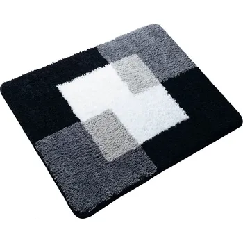 Sapho COINS předložka 55x50cm s protiskluzem, polyester, šedá 7103807