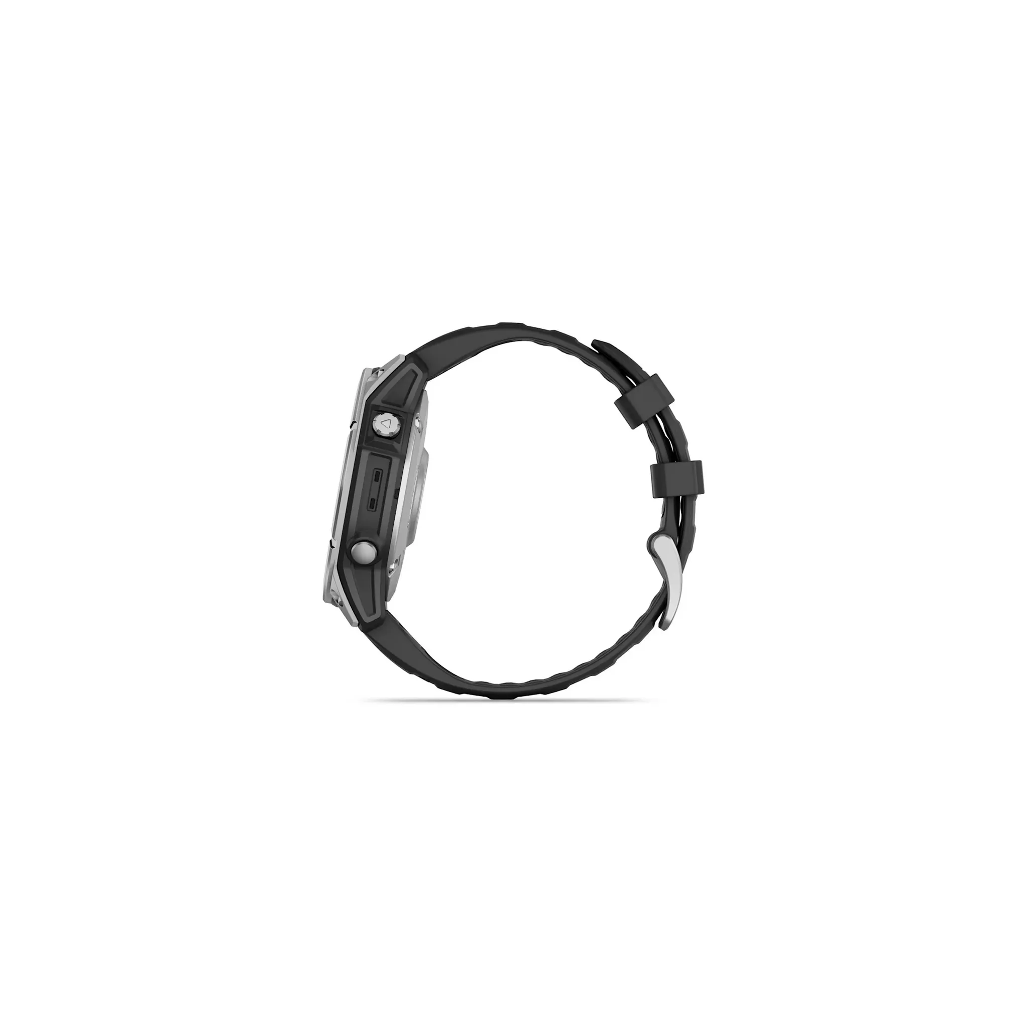 Fotografie 13 - Chytré hodinky Garmin fēnix E 47 mm Stainless Steel Black Silicone Band
