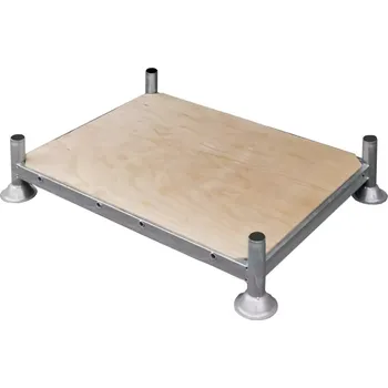 Dílenský regál Sloupková paleta 154,5x118x31cm, pozink - základna z překližky