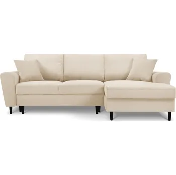 Pohovka Béžová manšestrová rozkládací rohová pohovka Micadoni Home Moghan, pravý roh ID_1412427