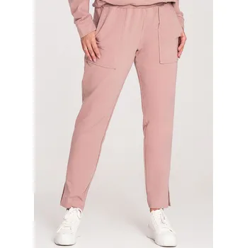 Dámské kalhoty Sportovní bavlněné kalhoty M1035 FIGL Barva: Tmavě Růžová, Velikost: S