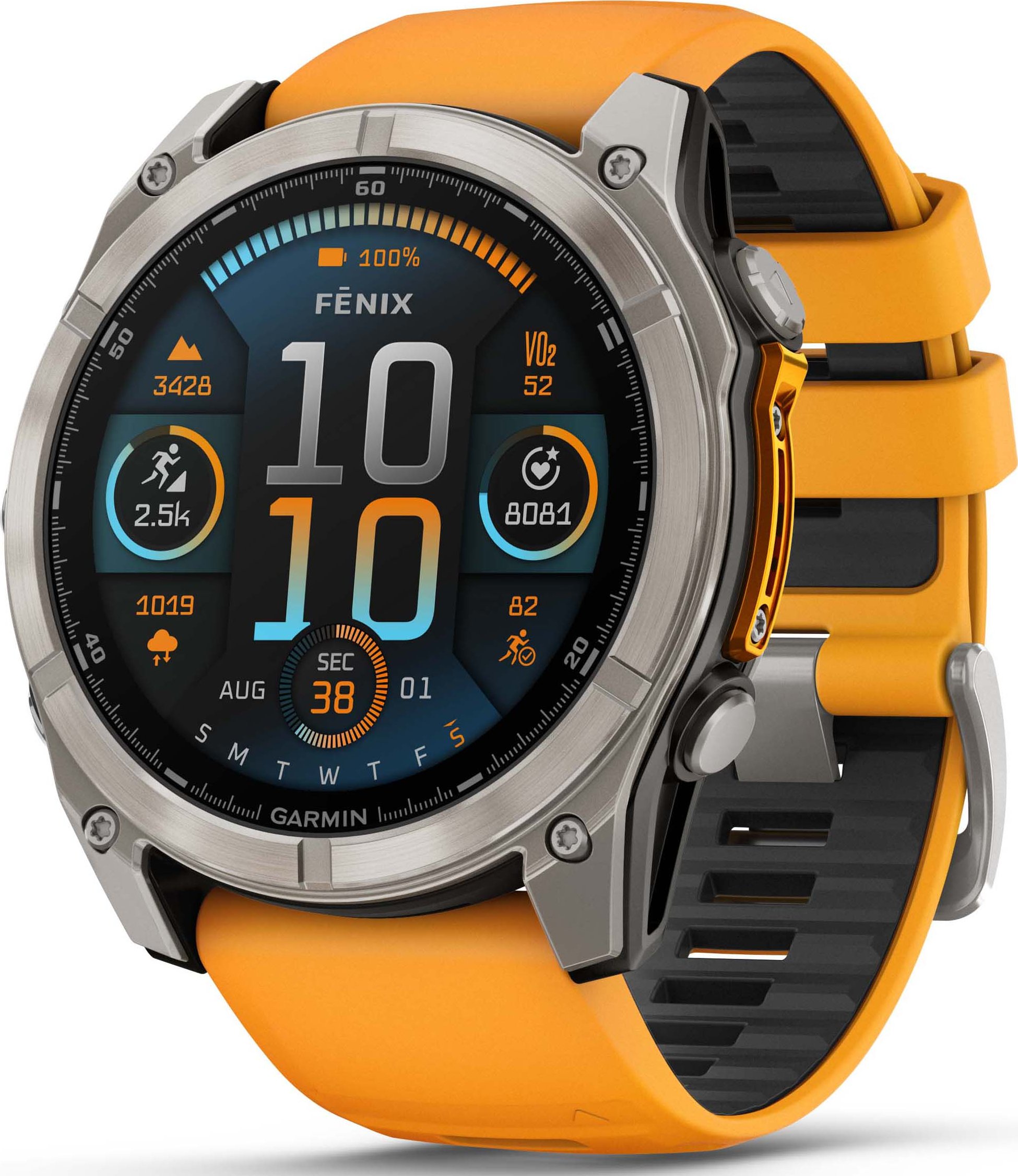 Garmin Fenix 8 – 51 mm, AMOLED, Sapphire, Titanium s Orange/Graphite 010-02905-11