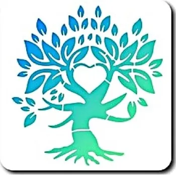 Plast. šablona, STROM 1, 18x18 cm, 1ks