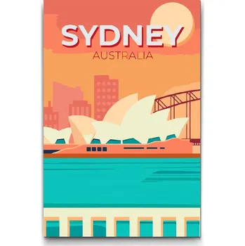 Malování podle čísel - Sydney, Austrálie Velikost: 40x60cm, Rámování: Pouze srolované plátno