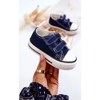 Chlapecká obuv Dětské tenisky na suchý zip červený Bernie Barva: Modrá, Velikost: 34