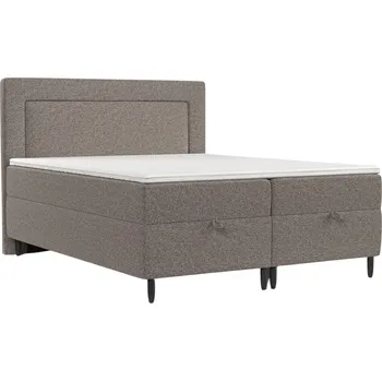 Postel Maison de Rêve Hnědá čalouněná postel NEA 200 x 200 cm, boxspring