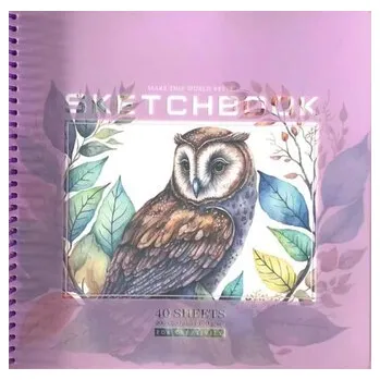 Set školních potřeb Szkicownik 200x200/40K gładki Sowa FRESH