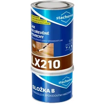 Lak na dřevo LX210 - EPOXIDOVÝ DVOUSLOŽKOVÝ PODLAHOVÝ LAK - lesklý set 5l (dříve Lignofix)