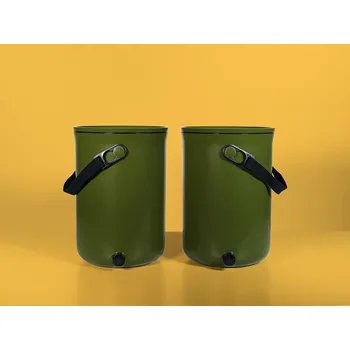 Kompostér Skaza Set dvou nádob Bokashi Organko 2 – Olive + 1 kg směsi