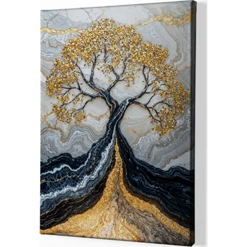 Obraz Obraz na plátně - Strom života Mramorová síla FeelHappy.cz Velikost obrazu (šířka x výška): 60 x 90 cm