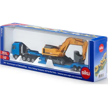 autíčko Siku 1847 Autopřepravník s bagrem Liebherr 974