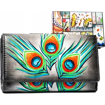 Peněženka Velká dámská peněženka z přírodní kůže s potiskem Barva (Varianta): 22