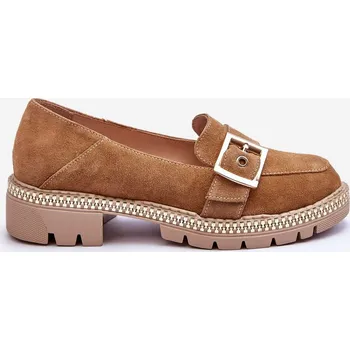 Dámské mokasíny Módní semišové mokasíny Eloisa Barva: Béžová, Velikost: 40