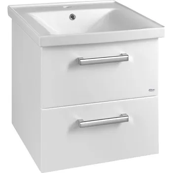 Koupelnový nábytek Aqualine Vega VEGA umyvadlová skříňka 51,5x60x43,6cm, 2x zásuvka, bílá VG052