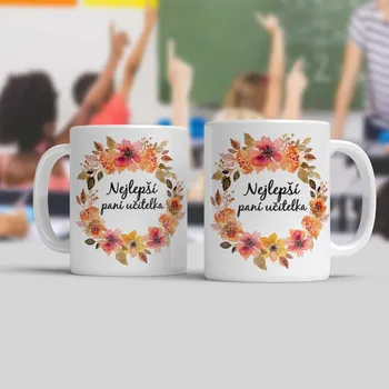 Hrnek pro učitelku Nejlepší paní učitelka - Červená