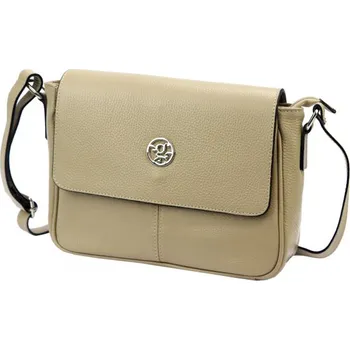 Kabelka Kožená kabelka Gregorio 1738 DOLLARO - tmavě béžová