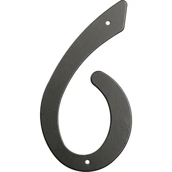 Domovní číslo RN.105HR.6.AL.C číslo 105mm černé "6" Černá