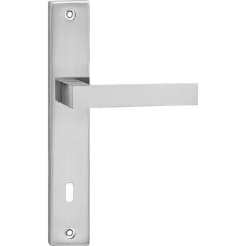 Dveřní kování QUBIK klika nikl broušený Klíč 90mm