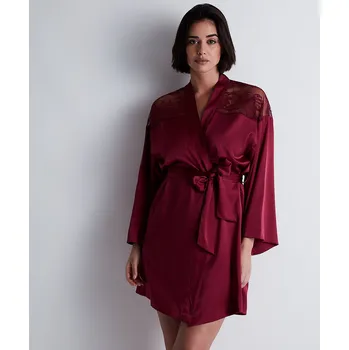 Dámské noční prádlo Župan AUBADE (2S65-13), Barva vínová, Velikost S/M