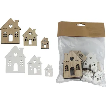 Velikonoční dekorace Dekorace domeček, 18 ks D6229