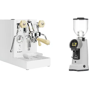 Kávovar Lelit Mara PL62X V2, white + Eureka Helios 75, grey