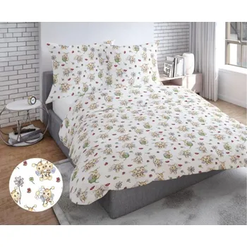 Povlečení Bavlněné dětské povlečení Včelky na bílém Rozměr: 40x60 a 90x140cm