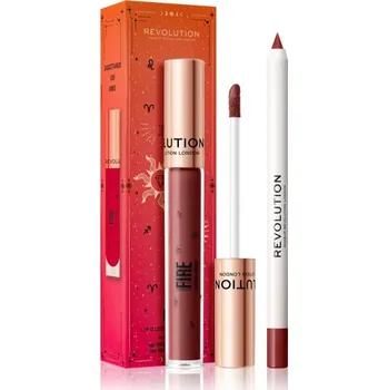 Kosmetická sada Makeup Revolution Fantasy Liquid Lip Gloss zářivý lesk na rty 3 ml + Lip Liner konturovací tužka na rty 1 g