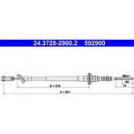 Tažné lanko, ovládání spojky ATE 24.3728-2900.2