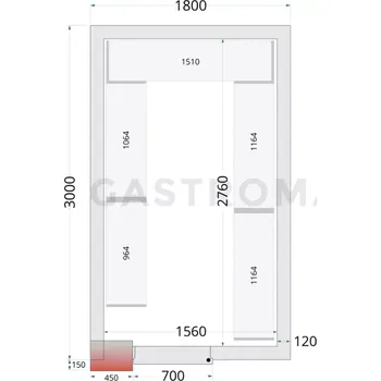Panely ke stavebnicovým boxům s 120 mm izolací | TEFCOLD, CR 180x300x220