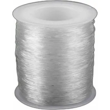 Materiál na výrobu šperku Stoklasa 440876 pruženka/gumička kulatá transparentní 0,8 mm x 80 m