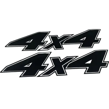 Samolepicí dekorace na vozidlo Samolepka 4x4 2ks bílá barva