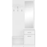 BRW Nepo Plus předsíňová stěna PPK Bílá