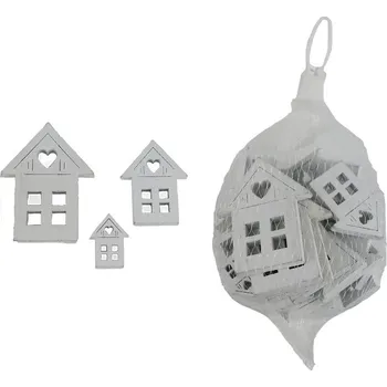 Vánoční dekorace Dekorace domeček, 30 ks D6637