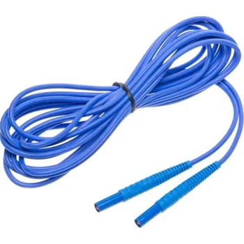 elektrický kabel Sonel 5 m modrý kabel 1 kV (banánové zástrčky)