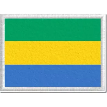 Vlajka Pelisport Gabonská vlajka tištěná nášivka 7,5 x 5,5 cm