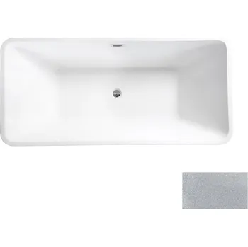 Vana Volně stojící vana EVITA Glam - stříbrná,VANEVITA160GG2