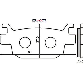 Brzdová destička RMS brzdové destičky 225102560 organické