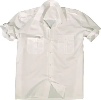 Pánská košile MIL-TEC Košile SERVIS krátký rukáv na knoflíky BÍLÁ XL BÍLÁ - WHITE