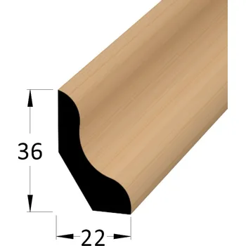 Podlahová lišta Podlahová lišta - P 3622 BK /pd