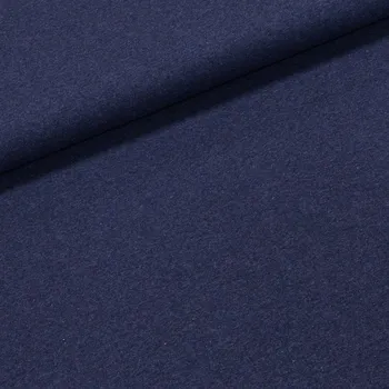 Bavlněný úplet TEPLÁKOVINA SP-GRETA 53, šedomodrý melír, š.180cm (látka v metráži)