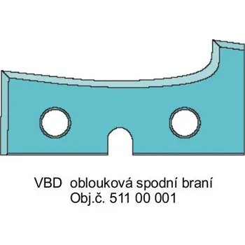 Frézka Profilový nůž obloukový - Spodní braní - mýdlo HW