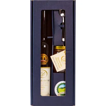 Dárková kazeta slámové víno, vinné želé a lžička