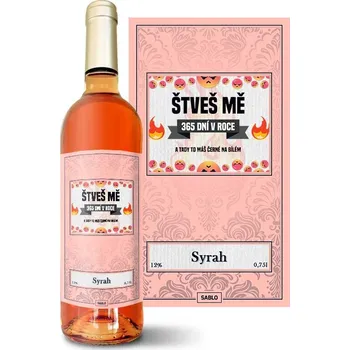 Víno Sablio Růžové víno Štveš mě 365 dní v roce: 0,75 l
