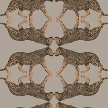 Tapeta Decoprint Vliesová tapeta na zeď, hnědo-bronzová, leopard, NHW1033, Perla, Decoprint, velikost 10,05 x 0,53 m