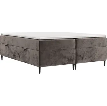 Postel Maison de Rêve Hnědá čalouněná postel boxspring ARAYA 160 x 200 cm