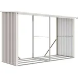 Přístřešek na dřevo G21 WOH 682 - 302 x 119 cm, šedý