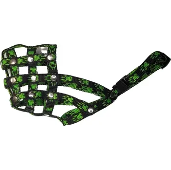 Náhubek pro psa Palkar nylonový náhubek pro psy vel. 2 22 cm x 7,5 cm černo-zelená