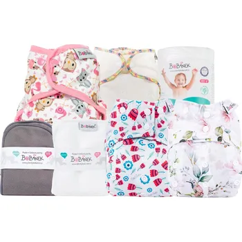 Plenkové kalhoty Bobánek Akční kombi sada startovací 3 kusy + 1x kalhotková plena + 2x vkládací pleny + 1x prefold + 1x separační pleny (3ASSM)