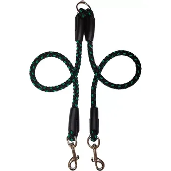 Vodítko pro psa Palkar vodítko rozdvojka pro psy 40 cm x 8 mm černo-zelená
