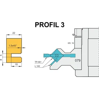 Frézka Frézy na obložkové zárubně s VBD - profil 3, 160x70x30(40), 22/26mm